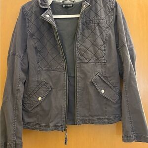 Express Charcoal Quilted Jacket